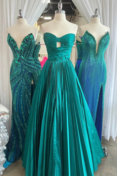 Fashion Ball Gown Sweetheart Keyhole Red Satin Prom Dresses