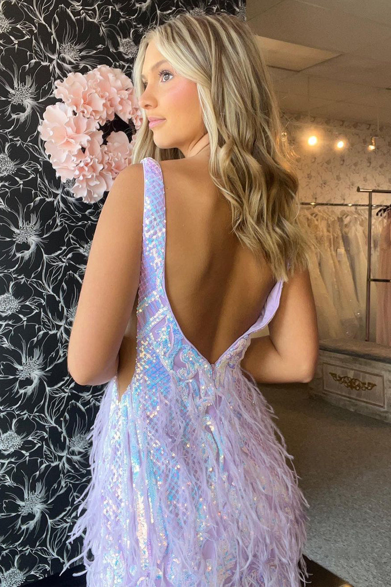 V-neck Rhinestone Beaded Homecoming Dresses, Lovely Homecoming Dresses, Homecoming Dresses, SF0121