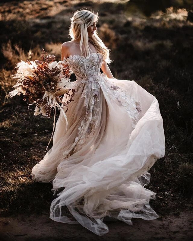 Fairy A Line Off the Shoulder Blush Pink Tulle Wedding Dress Spring Br Vickidress Fairy A Line Off the Shoulder Blush Pink Tulle Wedding Dress Spring Br Vickidress