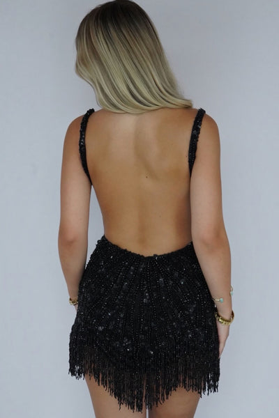 Bodycon V Neck Black Sequins Short Homecoming Dresses VK26081501