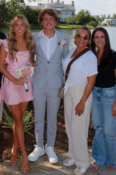 Blush Pink Ruffle Strap Mini Homecoming Dress with Side Cutouts VK25092904