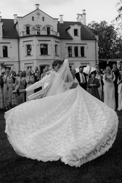 Stunning A-Line Sweetheart Strapless Lace Wedding Dress VK26081101