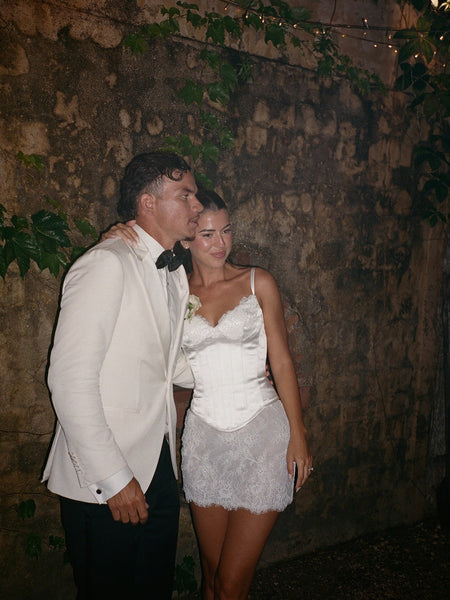 Spaghetti Straps Sleeveless Lace Mermaid Short Mini Wedding Dress