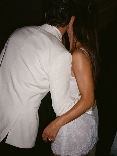 Spaghetti Straps Sleeveless Lace Mermaid Short Mini Wedding Dress
