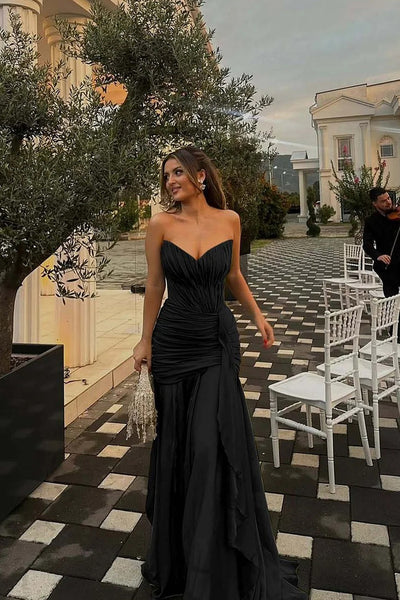 Elegant Sheath V Neck Army Green Chiffon Evening Dress Formal Dress with Slit VK26031107