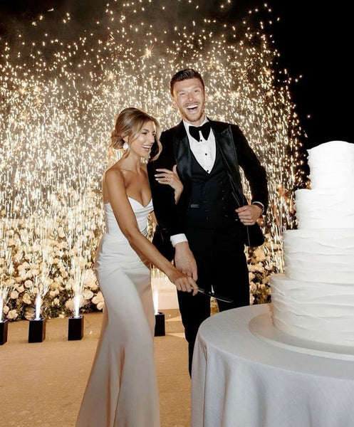 Sexy Mermaid Wedding Dress  Soft Satin Gowns Sweetheart Pleats Silt Long Formal Bridal Gown