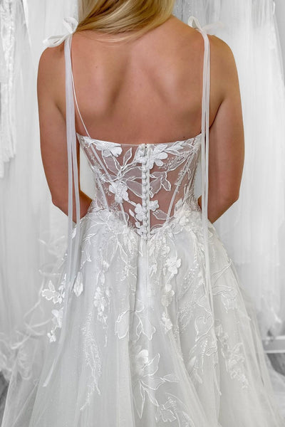 Fairy A Line Sweetheart Tulle Bridal Dresses with Appliques VK1311
