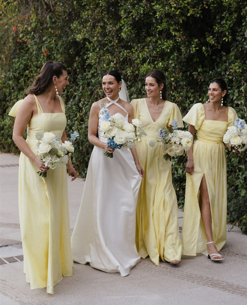 Stunning A-Line Daffodi Long Bridesmaid Dresses VK23090207