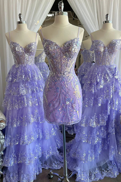 Glitter Blue Corset Sequins Tight Short Homecoming Dress with Appliques VK23081913