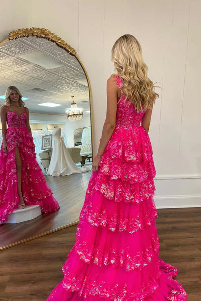 Cute A Line Off the Shoulder Blue Sequin Lace Long Prom Dresses VK23051903