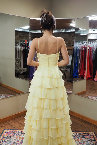 Cute A Line Sweetheart Pink Chiffon Tiered Long Prom Dress VK26010107