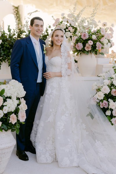 A-Line Sweetheart White Tulle Lace Wedding Dresses VK26081908