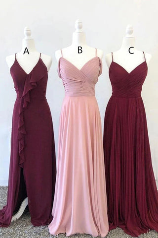 Charming Chiffon Bridesmaid Dresses A-line Simple Gowns VK0321003