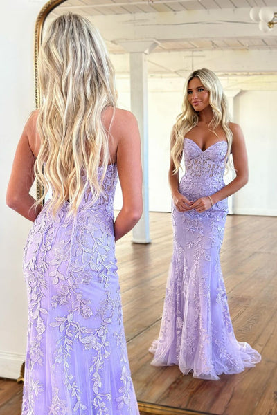 Mermaid Sweetheart Yellow Lace Prom Dress with Beading VK25010406