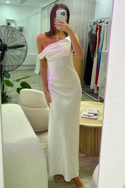 Fuchsia Fitted Soft Satin Fitted Maxi Dress