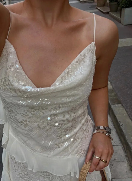 Spaghetti Straps Sleeveless Sequin Mini Prom Dress