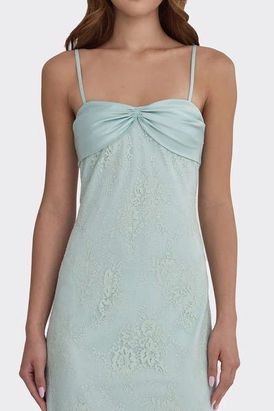 Romantic Blush Pink Lace Spaghetti Straps Prom Dress with Ruched Bodice