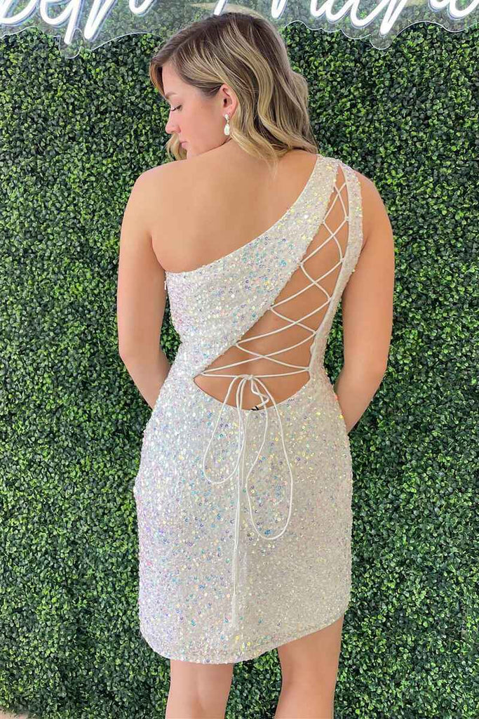 【新作からSALEアイテム等お得な商品満載】 Royal Homecoming Mini Lace-Up One-Shoulder Sequins Blue 爬虫類・両生類のエサ