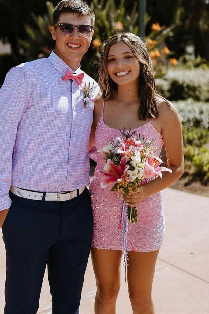 Pink tight homecoming dresses clearance