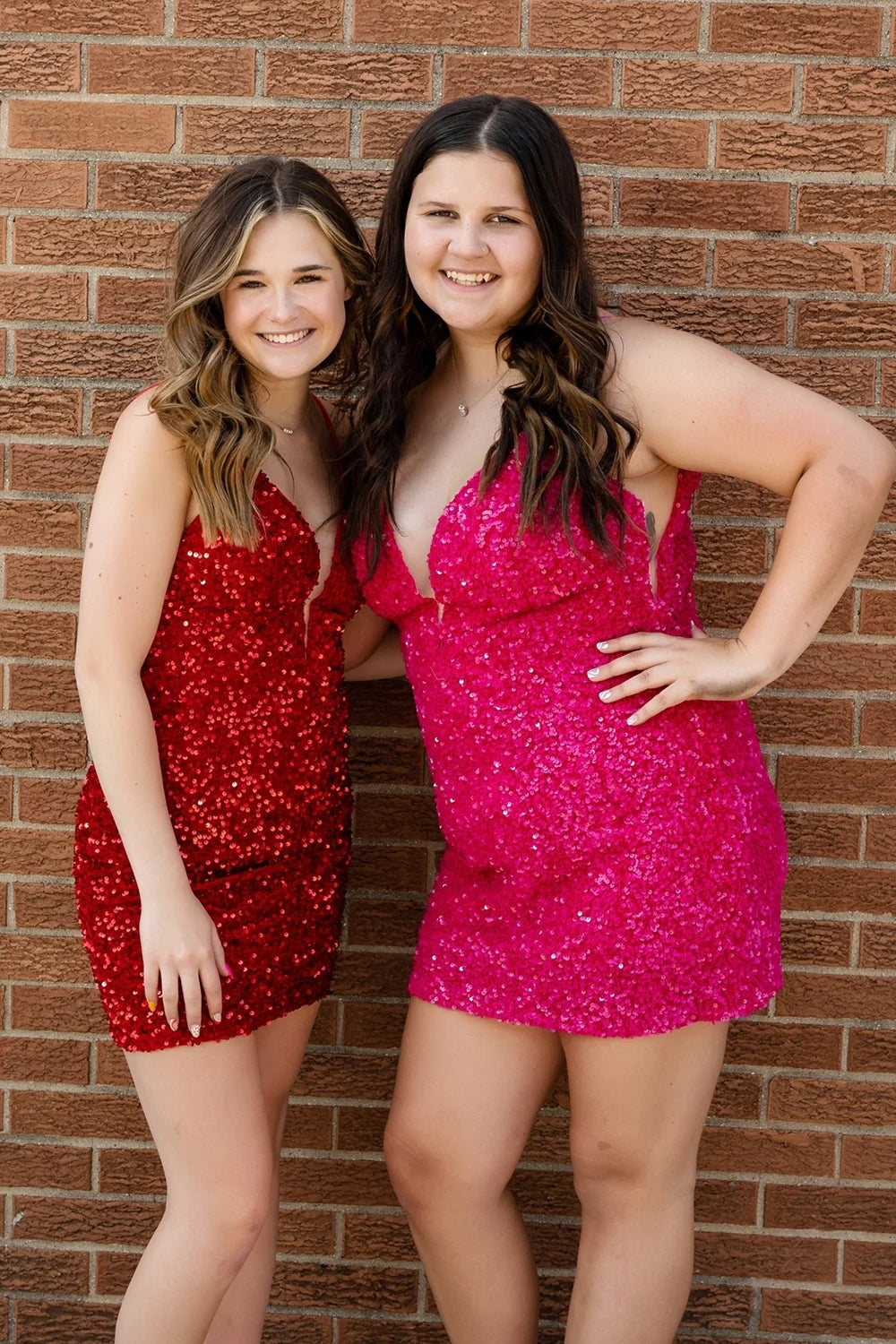 Sparkly Red Sequin Sleeveless Tight Short Homecoming Dress VK23091802 –  Vickidress
