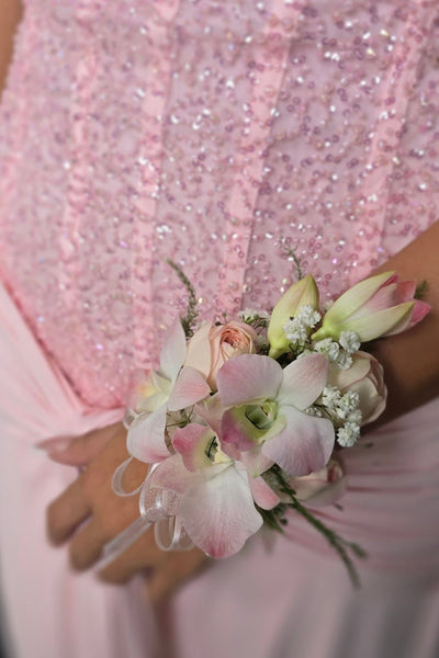 Pink Mermaid Corset Fitted Maxi Long Dress VK26031522