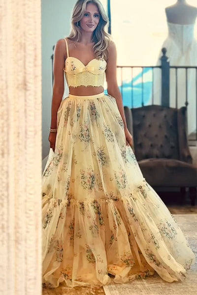 Cute A Line Sweetheart Light Blue Floral Tulle Prom Dress VK26021511