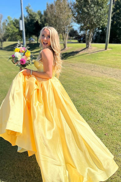 Cute Ball Gown Sweetheart Satin Long Prom Dresses VK24101006