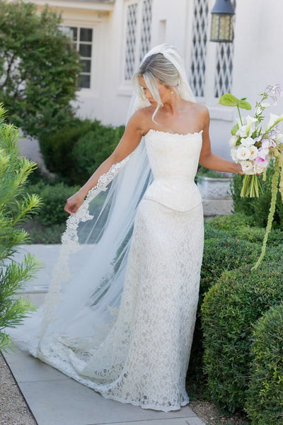 Mermaid Strapless Lace Wedding Dresses VK26103008