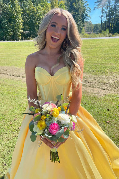 Cute Ball Gown Sweetheart Satin Long Prom Dresses VK24101006