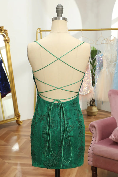 Lavender Short Tight Homecoming Dress with Lace Beading VK23062107