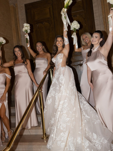 sweetheart Lace Long Sleeve A-Line Floor-Length Wedding Dress