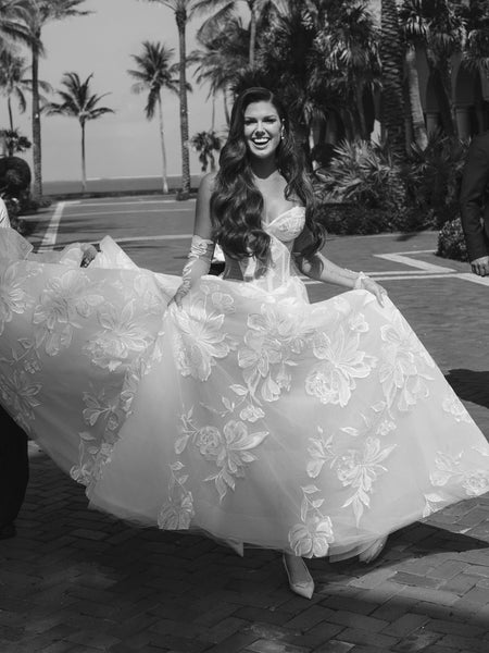 sweetheart Lace Long Sleeve A-Line Floor-Length Wedding Dress