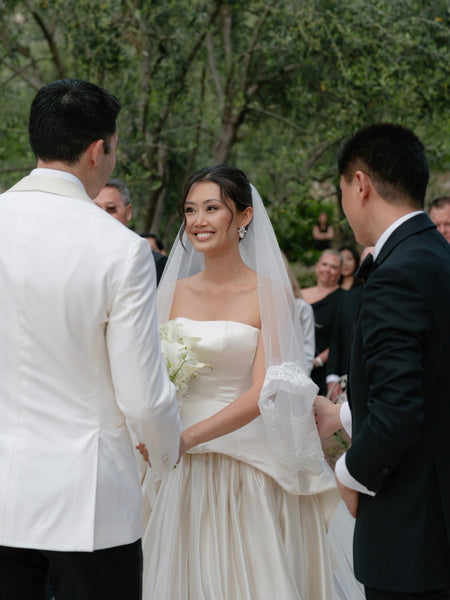 Strapless Sleeveless A-Line Floor-Length Wedding Dress