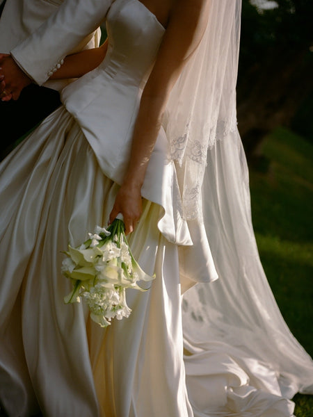 Strapless Sleeveless A-Line Floor-Length Wedding Dress
