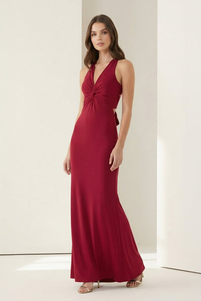 Pink Halter Mermaid Pleated Open Back Long Prom Dresses