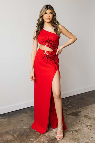 Cute Mermaid One Shoulder Royal Blue Long Prom Dresses with Beading