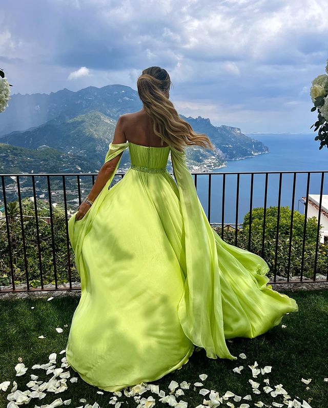 Free Shipping A Line V Neck Fluorescent Green Chiffon Prom Dresses with Slit VK051201 Vickidress Free Shipping A Line V Neck Fluorescent Green Chiffon Prom Dresses with Slit VK051201 Vickidress