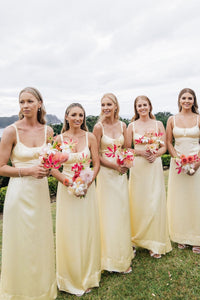 Sheath Spaghetti Straps Cutout Satin Long Bridesmaid Dresses VK23112502