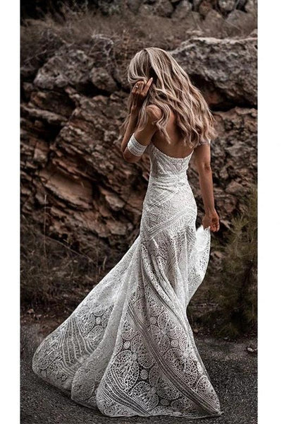 Fashionable Mermaid Sweetheart Lace Wedding Dresses  VK053002