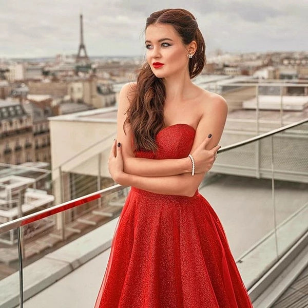 Glitter A-Line Sweetheart Royal Blue Sequins Long Prom Evening Dresses,Sparkly Formal Party Dresses VK0422006